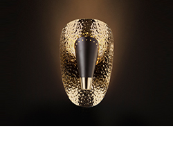 ARUNA Wall Light Contemporary Lighting Design by BRABBU fulfils your modern home decor through its hammered brass.