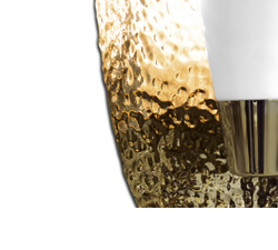 ARUNA Wall Light Contemporary Lighting Design by BRABBU fulfils your modern home decor through its hammered brass.