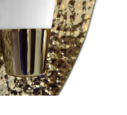 ARUNA Wall Light Contemporary Lighting Design by BRABBU fulfils your modern home decor through its hammered brass.