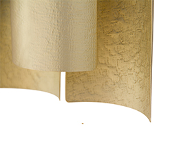 AURUM Wall Light Contemporary Lighting Design by BRABBU fulfils your modern home decor through its hammered brass.