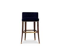 BOURBON Bar Chair Mid Century Design by BRABBU is a velvet bar stool with a mystical soul.