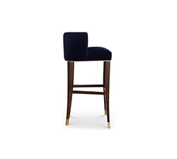 BOURBON Bar Chair Mid Century Design by BRABBU is a velvet bar stool with a mystical soul.