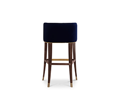 BOURBON Bar Chair Mid Century Design by BRABBU is a velvet bar stool with a mystical soul.
