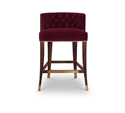 BOURBON Counter Stool Mid Century Design by BRABBU is a velvet bar stool with a mystical soul.