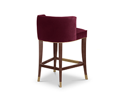 BOURBON Counter Stool Mid Century Design by BRABBU is a velvet bar stool with a mystical soul.