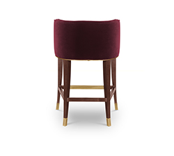 BOURBON Counter Stool Mid Century Design by BRABBU is a velvet bar stool with a mystical soul.