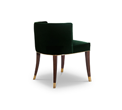 BOURBON Dining Chair Mid Century Design by BRABBU is a velvet bar stool with a mystical soul.