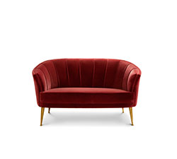 MAYA 2 Seater Mid Century Modern Furniture by BRABBU is perfect to be a center piece as a velvet sofa in a living room set.