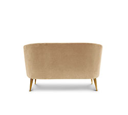MAYA 2 Seater Mid Century Modern Furniture by BRABBU is perfect to be a center piece as a velvet sofa in a living room set.