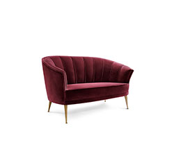 MAYA 2 Seater Mid Century Modern Furniture by BRABBU is perfect to be a center piece as a velvet sofa in a living room set.