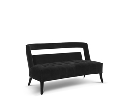 Naj is a classic modern armchair with straight lines fully upholstered in cotton velvet. Ideal por a modern bedroom or a dressing room.