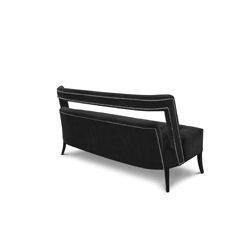 Naj is a classic modern armchair with straight lines fully upholstered in cotton velvet. Ideal por a modern bedroom or a dressing room.