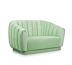 OREAS Single Sofa Bespoke Furniture by BRABBU is a velvet sofa that will be the comfort fortress of your living room set.