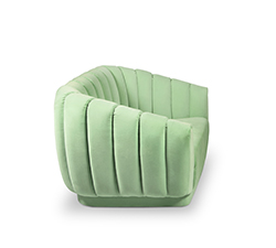OREAS Single Sofa Bespoke Furniture by BRABBU is a velvet sofa that will be the comfort fortress of your living room set.