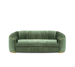 WALES Lounge Sofa Bespoke Furniture by BRABBU is a velvet sofa that will be the comfort fortress of your living room set.