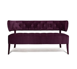 ZULU Velvet Sofa Mid Century Modern Furniture by BRABBU is a 2 seater sofa that brings prestige to any living room set.