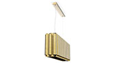 AURUM Rectangular | Gold Suspension Light by BRABBU