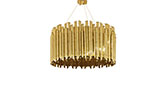 SAKI | Gold Brass Suspension Light by BRABBU