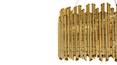 SAKI | Gold Brass Suspension Light by BRABBU
