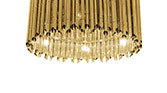 SAKI | Gold Brass Suspension Light by BRABBU