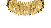 SAKI | Gold Brass Suspension Light by BRABBU
