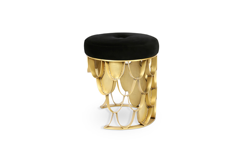 KOI Stool | Modern Round Stool by BRABBU