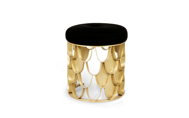 KOI Stool | Modern Round Stool by BRABBU