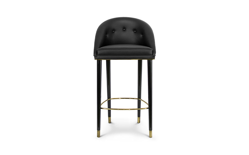 MALAY Bar Chair Mid Century Design by BRABBU is a velvet bar stool with a mystical soul.