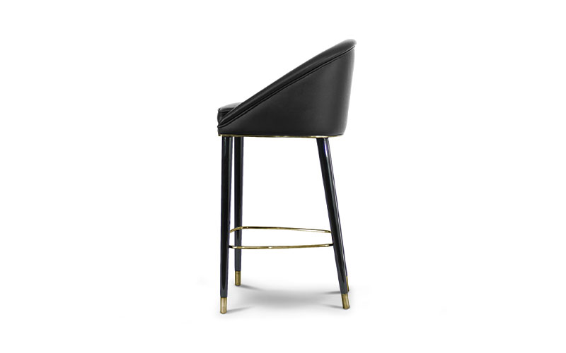 MALAY Bar Chair Mid Century Design by BRABBU is a velvet bar stool with a mystical soul.