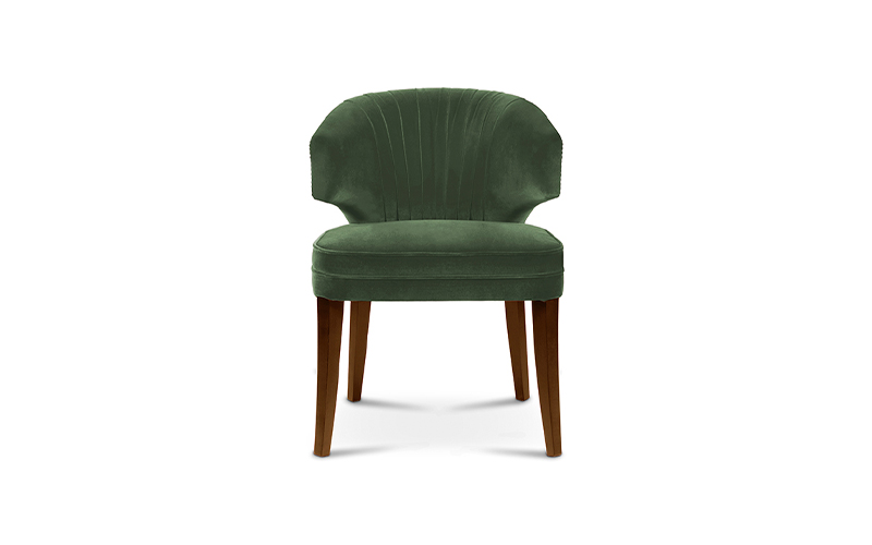 IBIS | Velvet Upholstered Dining Chair by BRABBU