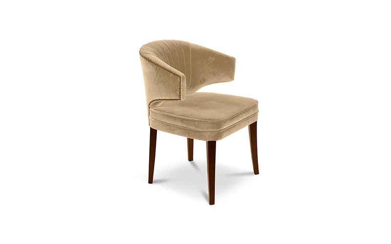 IBIS | Velvet Upholstered Dining Chair by BRABBU