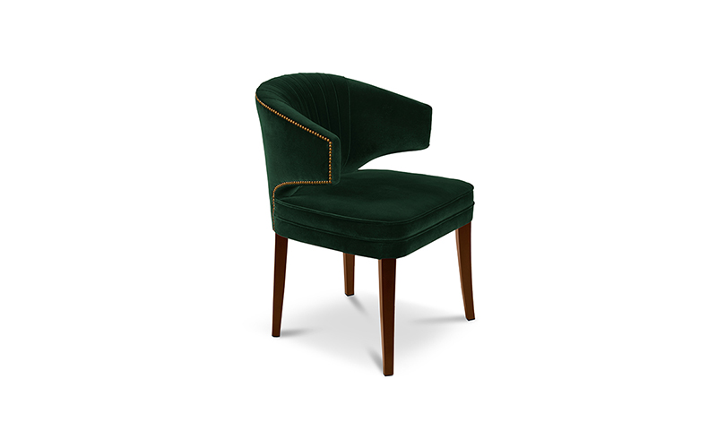 IBIS | Velvet Upholstered Dining Chair by BRABBU