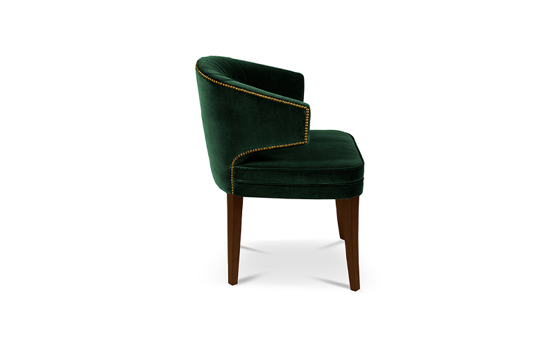 IBIS | Velvet Upholstered Dining Chair by BRABBU