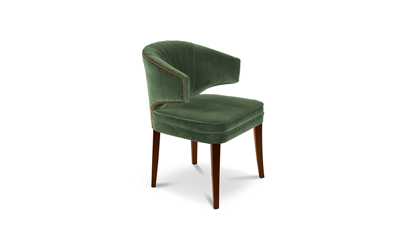IBIS | Velvet Upholstered Dining Chair by BRABBU