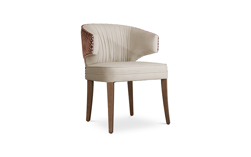 IBIS | Velvet Upholstered Dining Chair by BRABBU