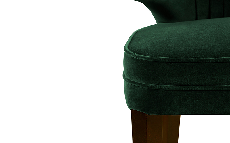 IBIS | Velvet Upholstered Dining Chair by BRABBU