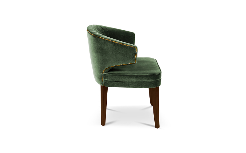 IBIS | Velvet Upholstered Dining Chair by BRABBU