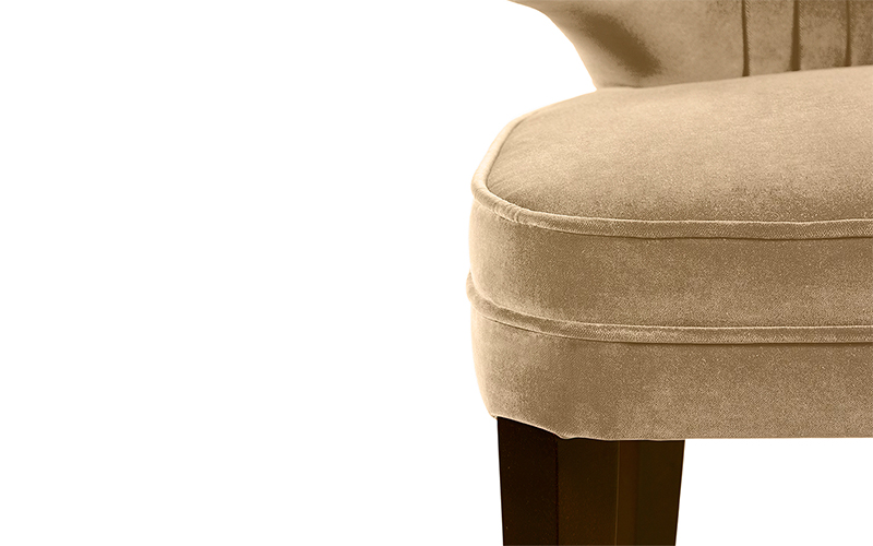 IBIS | Velvet Upholstered Dining Chair by BRABBU