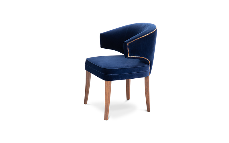 IBIS | Velvet Upholstered Dining Chair by BRABBU