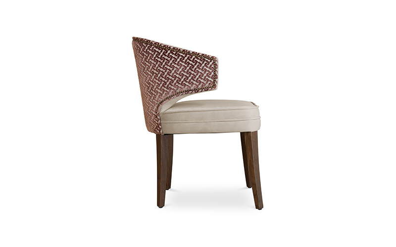 IBIS | Velvet Upholstered Dining Chair by BRABBU