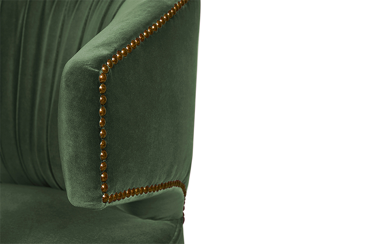 IBIS | Velvet Upholstered Dining Chair by BRABBU