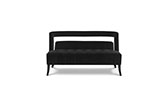NAJ 2 Seat Sofa | Fully Upholstered Black 2 Seat Sofa by BRABBU