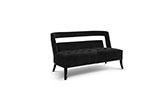 NAJ 2 Seat Sofa | Fully Upholstered Black 2 Seat Sofa by BRABBU