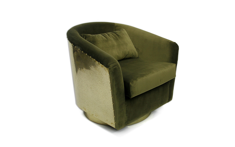 EARTH Velvet Armchair Modern Design by BRABBU brings the movement and the rhythm of the world into a modern home décor.