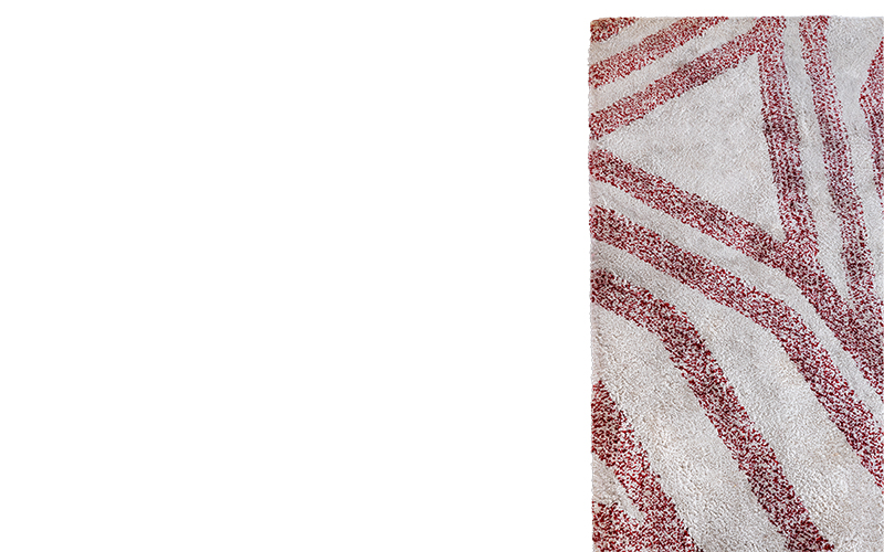 CAUCA | Black and White Rectangule Botanical Silk Rug by BRABBU