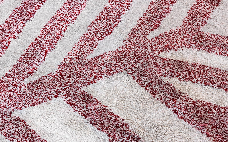 CAUCA | Black and White Rectangule Botanical Silk Rug by BRABBU