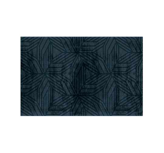 KAIWA | Blue Rectangular Wool Rug by BRABBU