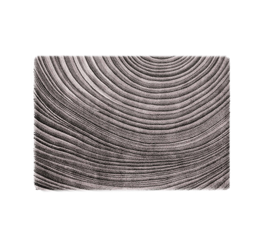 KARA | Round Patterned Rectangular Botanical Silk Rug by BRABBU