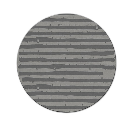 AYMARA Round | Grey Round Wool Rug by BRABBU