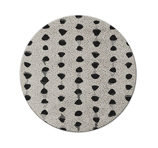 MURSI | Round Hand-tufted Botanical Silk Rug by BRABBU